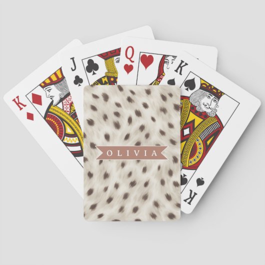 Personalisierter Schicker Neutraler Leopard Tierdr Spielkarten (Rückseite)