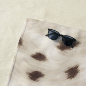 Personalisierter Schicker Neutraler Leopard Tierdr Strandtuch (Beispiel)
