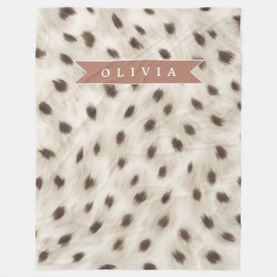 Personalisierter Schicker Neutraler Leoparden-Tier Fleecedecke
