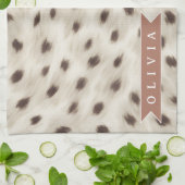 Personalisierter Schicker Neutraler Leoparden-Tier Geschirrtuch (Gefaltet)