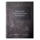 Personalisierter Schiefer und Stein Notizblock (Vorderseite)