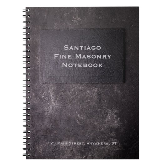 Personalisierter Schiefer und Stein Notizblock (Vorderseite)