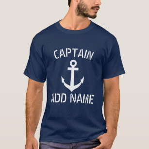 Personalisierter Schiffsführer Name der Shirts