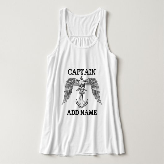 Personalisierter Schiffsführer Tank Top (Design Vorderseite)