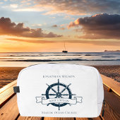 Personalisierter Schiffskapitän Vintages Wasserrad Waschbeutel