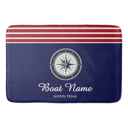 Personalisierter Schiffsname Badematte (Vorderseite)