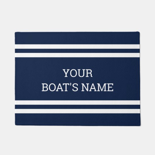 Personalisierter Schiffsname Dock Mat Fußmatte (Vorderseite)