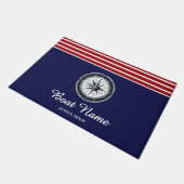 Personalisierter Schiffsname Fußmatte (Schrägansicht)