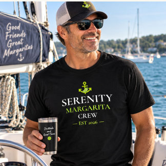 Personalisierter Schiffsname Margarita Crew Nautic T-Shirt