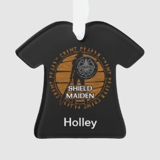 Personalisierter Schildmädchen mit Runen Ornament