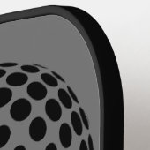 Personalisierter Schlag, Spin, Grau Pickleball Schläger (Linke Seite)