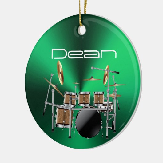 Personalisierter Schlagzeuger-musikalische Keramikornament (Links)