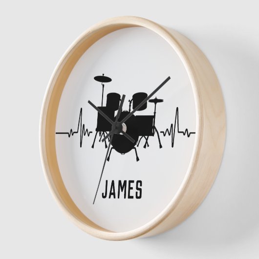 Personalisierter Schlagzeuger Uhr (Winkel)