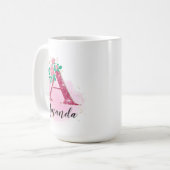 Personalisierter Schlamm, Glitzer A Monogramm, ind Kaffeetasse (Vorderseite Links)