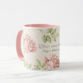 Personalisierter Schlamm mit Rose Tasse (Vorderseite Links)