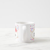 Personalisierter Schlamm, Rose Blume Becher, indiv Espressotasse (Rückseite)