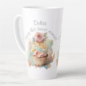 Personalisierter Schleim. Geschenk für sie. Cupcak Milchtasse (Linke Ecke)