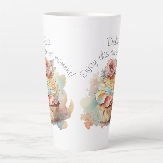 Personalisierter Schleim. Geschenk für sie. Cupcak Milchtasse (Vorderseite)