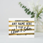 personalisierter, schlichter 12-Stufen-Erholung-Me Postkarte (Stehend Vorderseite)