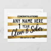 personalisierter, schlichter 12-Stufen-Erholung-Me Postkarte (Vorne/Hinten)