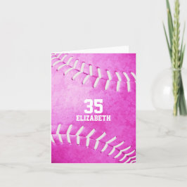 personalisierter, schlichter Softballsport Karte