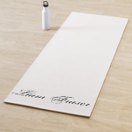 Personalisierter schlichter Text-Minimalwert Erste Yogamatte
