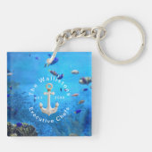 Personalisierter Schlüsselanhänger "Deep Ocean Blu (Rückseite)