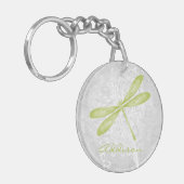 Personalisierter Schlüsselanhänger der grünen Libe (Vorderseite links)