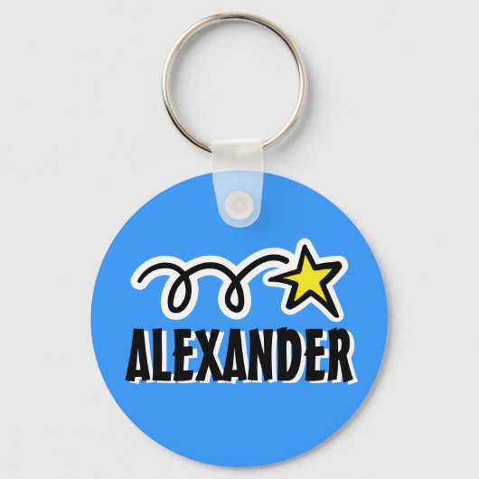 Personalisierter Schlüsselanhänger für Junge | Bla (Vorderseite)