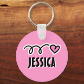Personalisierter Schlüsselanhänger für Mädchen | R (Vorderseite)