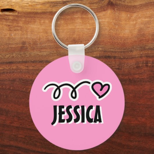 Personalisierter Schlüsselanhänger für Mädchen | R (Vorderseite)