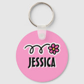 Personalisierter Schlüsselanhänger für Mädchen | R (Vorderseite)