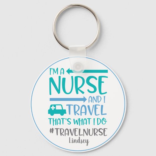 Personalisierter Schlüsselanhänger für Reisen (Vorderseite)