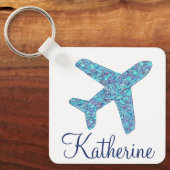 Personalisierter Schlüsselanhänger "Geboren zu fli (Vorderseite)