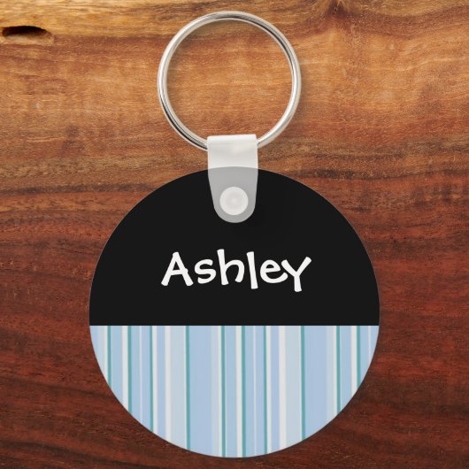 Personalisierter Schlüsselanhänger mit hellblauem (Vorderseite)