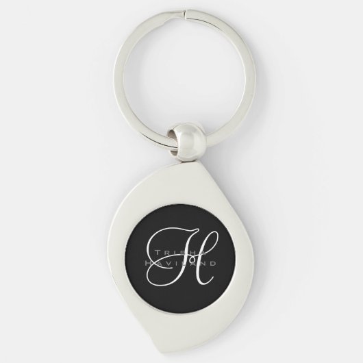 Personalisierter Schlüsselanhänger mit Monogramm (Vorderseite)