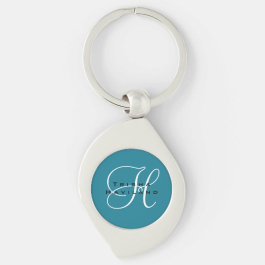 Personalisierter Schlüsselanhänger mit Monogramm (Vorderseite)