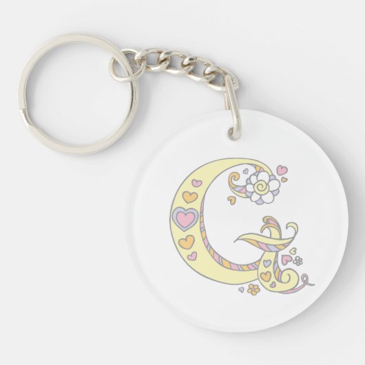 Personalisierter Schlüsselanhänger Namensinitiale (Vorderseite)