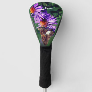 Personalisierter Schmetterling Aster-Blüten-Tagpfa Golf Headcover