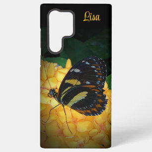 Personalisierter Schmetterling auf einer Blume Sam Samsung Galaxy Hülle