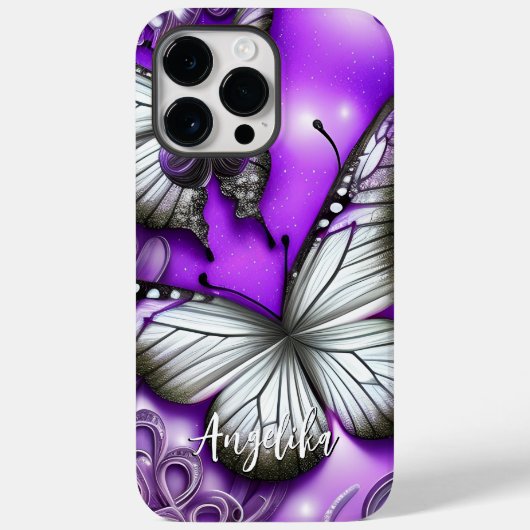 Personalisierter Schmetterling Case-Mate iPhone Hülle (Rückseite)