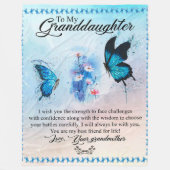 Personalisierter Schmetterling für meine Enkelin Fleecedecke (Vorderseite)