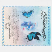 Personalisierter Schmetterling für meine Enkelin Fleecedecke (Vorderseite (Horizontal))