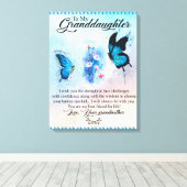 Personalisierter Schmetterling für meine Enkelin Leinwanddruck (Insitu (Holzboden))