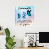 Personalisierter Schmetterling für meine Enkelin Poster (Heimbüro)