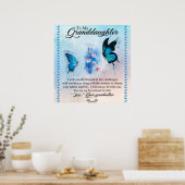 Personalisierter Schmetterling für meine Enkelin Poster (Küche)