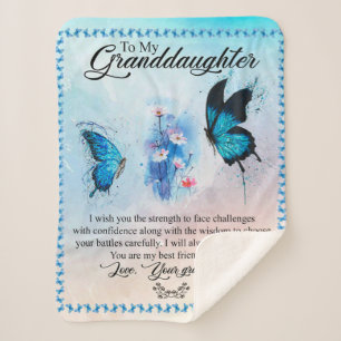 Personalisierter Schmetterling für meine Enkelin Sherpadecke