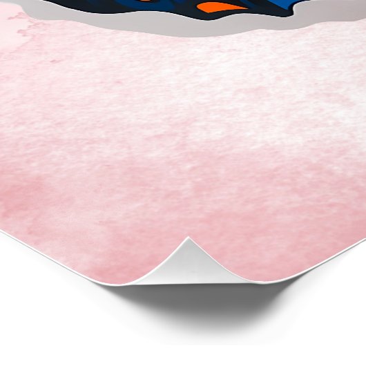 Personalisierter Schmetterling-Individuelle Name P Poster (Ecke)