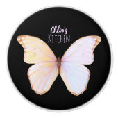 Personalisierter Schmetterling Keramikknauf (Vorderseite)