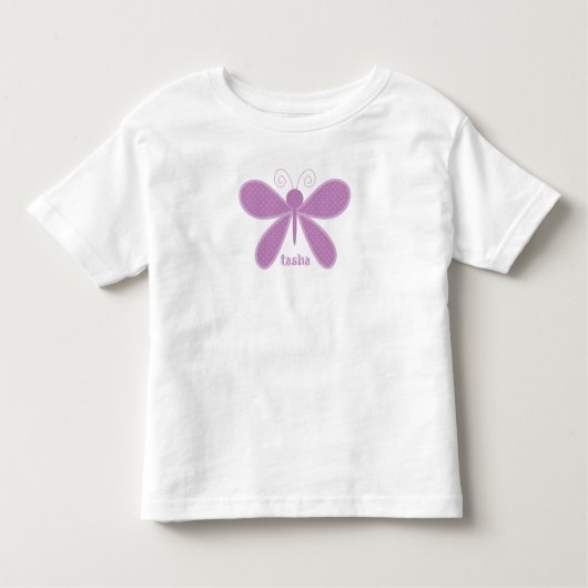 Personalisierter Schmetterling Kinder T - Shirt (Vorderseite)
